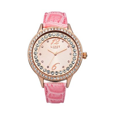 Ladies pink strap watch lp338